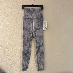 Gray Tie-Dye Lululemon High-Waisted Leggings